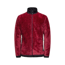 2as San Diago Erkek Tam Fermuarlı Çizgili Polar Kırmızı