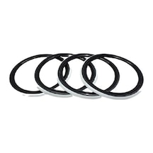 Atlas Marka 14 Jant Lastik Yanağı Siyah Beyaz 4' Lü Set Yanak Blueoto