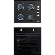 Kumtel B66-S2 + KO-40TAHDF Siyah Ankastre Set