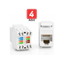 Mn6 Mn117c Rj45 Cat6 Keystone Jack Şase Priz Modülü 180 Derece Ağ Ethernet Bağlantı Konnektörü-50 Adet