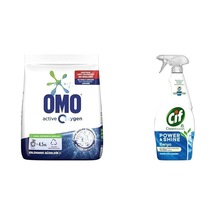 Oxygen Toz Çamaşır Deterjanı Beyazlar İçin, 4.5 Kg 1 Cif Power Cleanboost Sprey Temizleyici Banyo İçin Temizleyici Ve Kireç Çözücü 750 Ml 2