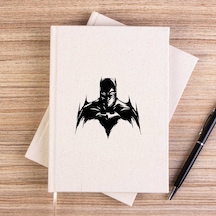 Batman Silluhette Çizgisiz Kanvas Defter Krem