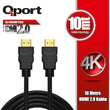 Qport Q-hdmı102 Hdmı 2.0 V Altın Uçlu Kablo 10 Mt