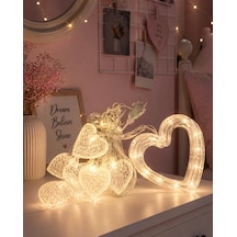 Kalp Figürlü Led Neon Dekor Işığı Romantik Ortam Aydınlatması Renkli 09092823