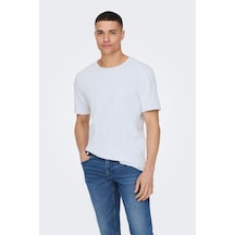 Only & Sons Erkek Onsbenne Bisiklet Yaka T-Shirt 22017822 A.Mavi Açık Mavi