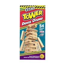 Denge Oyunu Cezalı Jenga -cezalı Tower - Ahşap Büyük Boy 54 Parça