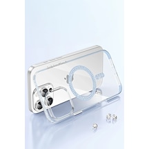 Mey İthalat Apple iPhone Uyumlu  16 Pro Move Taşlı Magsafe Kapak - Lila