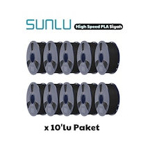 Sunlu High Speed Pla Filament Siyah 1.75mm 1kg 10 Adet