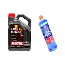 Motul 8100 X-Clean C3 SAE 5W-30 Tam Sentetik Motor Yağı 5 L + Cam Suyu 1 L