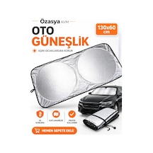 Katlanabilir Araç Ön Cam Güneşliği 150x70cm Isı Ve Işık Yalıtımlı Yazlık Aksesuar