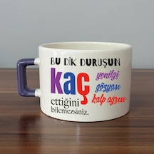 Bu Dik Duruşun Baskılı Kadınlar Günü Mor Kulplu C Fincan