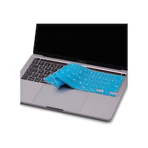 Apple Uyumlu MacBook Pro Klavye Koruyucu 13inç M1-m2 Us To Tr Touchbarlı A2338 A2289 A2251 A2141 Açık Mavi