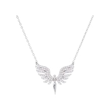 Hariqa Mikail Melek Kanadı Model Zirkon Taşlı 925 Ayar Gümüş Kadın Kolye