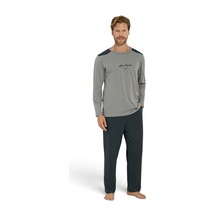 Pijadore Erkek %100 Pamuklu Uzun Kollu Pijama Takımı 2285 Gri