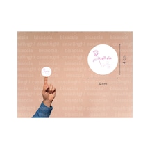 Arapça Gül Suyu Etiketi Yuvarlak Mat Çıkartma Hediyelik Pembe Gül Sticker 4 Cm 45 Adet Çok Renkli