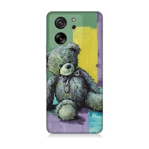 Xiaomi Mi 13t Pro Uyumlu Soyut Renkli Oyuncak Ayı Desenli Silikon Kılıf Çok Renkli
