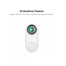 Snapx 4k/60fps 20mp Wi-fi Mini Aksiyon Kamera,taşınabilir Vücut Kamerası, Giyilebilir Video Kaydedici, Su Geçirmez, App Kontrollü, Ipx7, 36gram, 74 56 30mm Beyaz