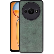 Xiaomi Redmi A3 4g Kılıf Aras Deri Kapak - Koyu Yeşil Diğer