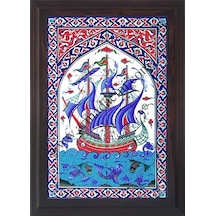 Armada Çini 40X60 Cm Ed 501 Osmanlı Kalyon Eldekoru Çini Pano