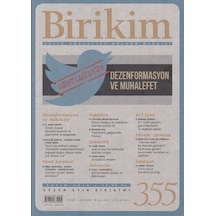 Birikim Aylık Sosyalist Kültür Dergisi Sayı  355 Kasım 2018 N11.5726