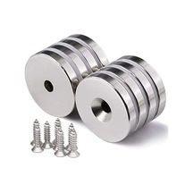 Zenvia 50 Adet 25x10/5x5,5 Mm Neodyum Mıknatıs Havşa Delikli Magnet Vida Atılabilir N35 Nikel Paslanmaz Znv2026