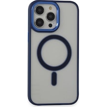 Apple İphone 15 Pro Max Kılıf Room Magneticsafe Silikon - Lacivert Çok Renkli