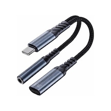 Tr Type-c Adaptör 100w Güç Çıkışı Alüminyum Nylon Kablo Müzik Dinleme Arama Yapma Type-c Arayüzlü Telefon Ve