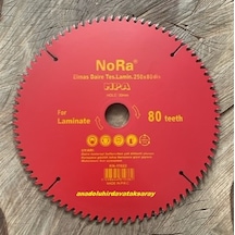 Nora 250mm Elmas Testere Laminat Parke Kesme Testere Sunta Mdf Kesici 80diş