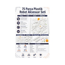 75 Parça Plastik Robot Aksesuar Seti