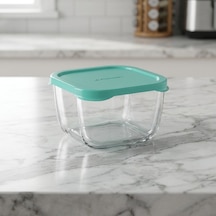 Paşabahçe Saklama Kabı Snow Box Yeşil Kapak