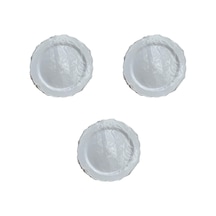 Parti Davet Piknik Doğum Günü Sert Plastik Mika Tabak - Beyaz - 18 Cm. - 6'lı 3 Paket