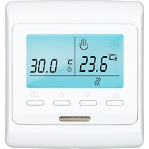 Mufunye Elektrikli Dahili Sensör Aydınlatmalı Lcd Ekran Dijital Sıcaklık Kontrol Cihazı Akıllı Termostat
