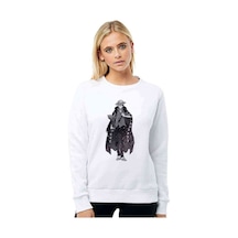 Anime One Piece Baskılı Beyaz Kadın Sweatshirt (534618674)