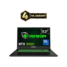 Monster Abra A7 V15.6.1 Core 7 250H 16 GB 1 TB RTX3050 17.3" W11H Dizüstü Bilgisayar