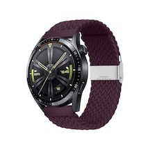 Sneezy Huawei Watch Gt5 46mm İle Uyumlu 22mm Metal Klips Solo Fiberlink Örgü Kordon