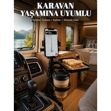 Tek Araç İçi Telefon Tutucu Ve Bardaklık Organizeri Çok Amaçlı Tasarım Najmaddin Diğer