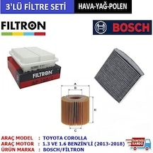 Toyota Corolla Uyumlu 1.6 Ve 1.33 Benzin Filtre Seti (2013-2018)