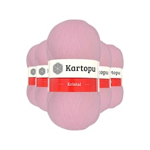 5 Adet Kristal Çift Katlı El Örgü Lif İpi Bebe Pembe K788 - Kartopu Mudanis Çok Renkli