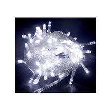 Beyaz Işık 100 Led Boncuk Lamba 10 Metre Şeffaf Kablo