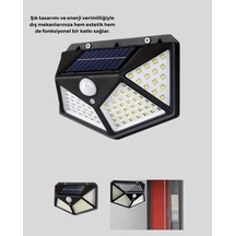 Solar Bahçe Lambası 100 Led Hareket Sensörlü Güneş Enerjili Çok Renkli