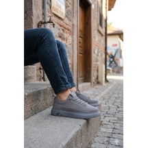 Pepita E327 Rahat Hafif Keten Lastik Bağcıklı Günlük Sneaker Erkek Spor Ayakkabı Gri