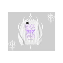 Tarzsokak Biskilet Sweatshirt Rock Band Street Noise Culture Beyaz