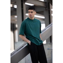 Barlashive Erkek Düz T-shirt Kısa Kol Bisiklet Yaka Regular Fit Rahat Kalıp Günlük Tişört - Haki Çok Renkli