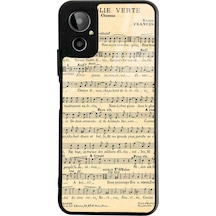 Gm 23 Se Müzik Notaları Tasarımlı Glossy Telefon Kılıfı Siyah