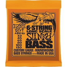 Ernie Ball 2838 Slinky Round Wound Bass 6-Str. Takım Tel Bas Gita