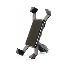 Yuntech01 Bisiklet Telefon Tutucu 4 Pençe 360 Derece Döner Abs Dayanıklı Motosiklet Elektrikli Araçlar İçin Evrensel Telefon Sabitleyici Siyah