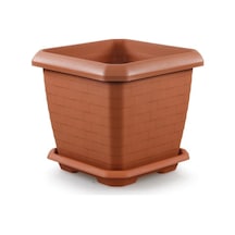 Omnipazar So-hk03 Hisar Kare Tabaklı Saksı 25.5 Litre No 3 Kiremit 108