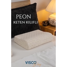 Visco Yastık Peon Ortopedik Yastık Küçük Ergonomik 45x30x10-7 Cm