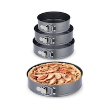 Kapris 3 Lü Kelepçeli Kek Kalıbı Seti 24-26-28 Cm Kap-520 Antrasit