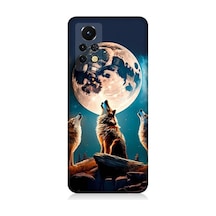 İnfinix Note 11s Uyumlu 3 Kurt Ve Dolunay Desenli Silikon Kılıf